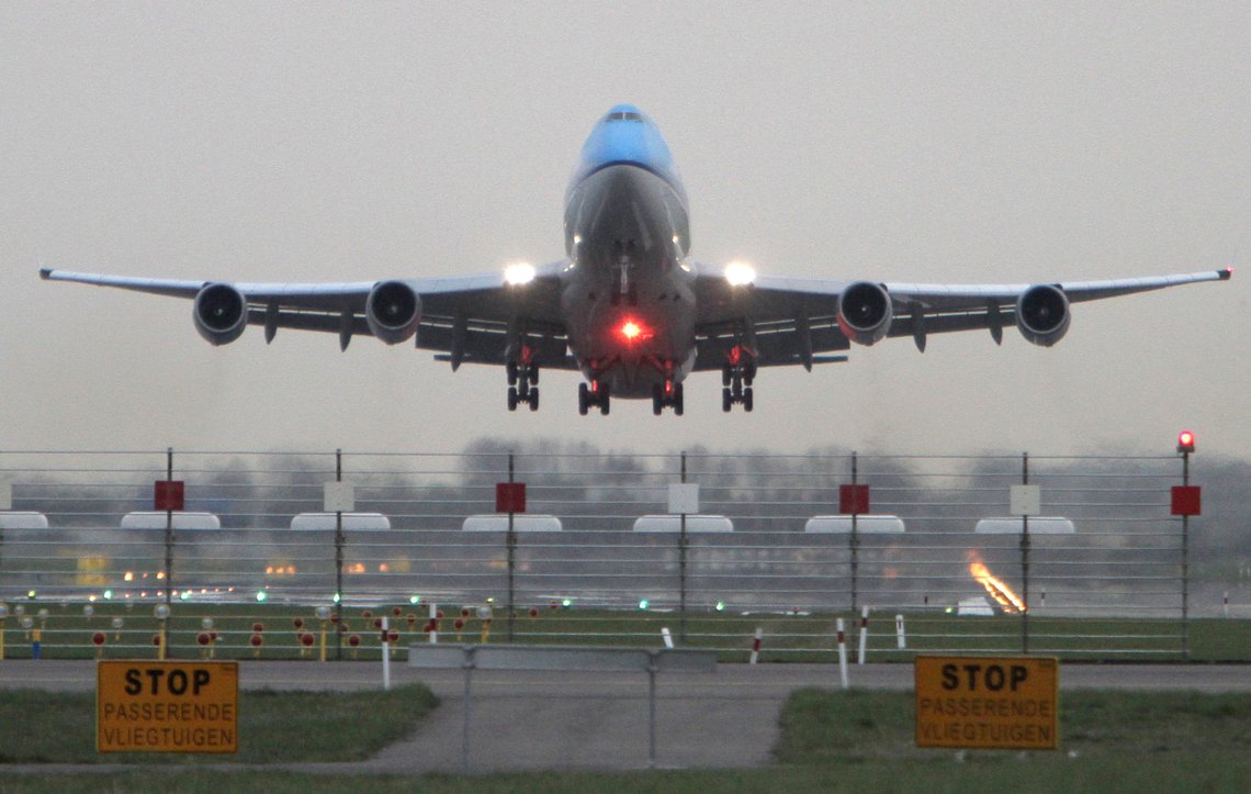 FILE - In this file photo dated Monday April 19, 2010, The first of three KLM passenger planes heading to New York takes off from Schiphol airport in Amsterdam, Netherlands. The Dutch finance minister said Saturday Oct. 31, 2020, that the government will halt its multibillion euro coronavirus bailout to national carrier KLM amid a standoff with a pilot's union about terms of the rescue package. (AP Photo/Peter Dejong, FILE) FILE - In this file photo dated Monday April 19, 2010, The first of three KLM passenger planes heading to New York takes off from Schiphol airport in Amsterdam, Netherlands. The Dutch finance minister said Saturday Oct. 31, 2020, that the government will halt its multibillion euro coronavirus bailout to national carrier KLM amid a standoff with a pilot's union about terms of the rescue package. (AP Photo/Peter Dejong, FILE)
