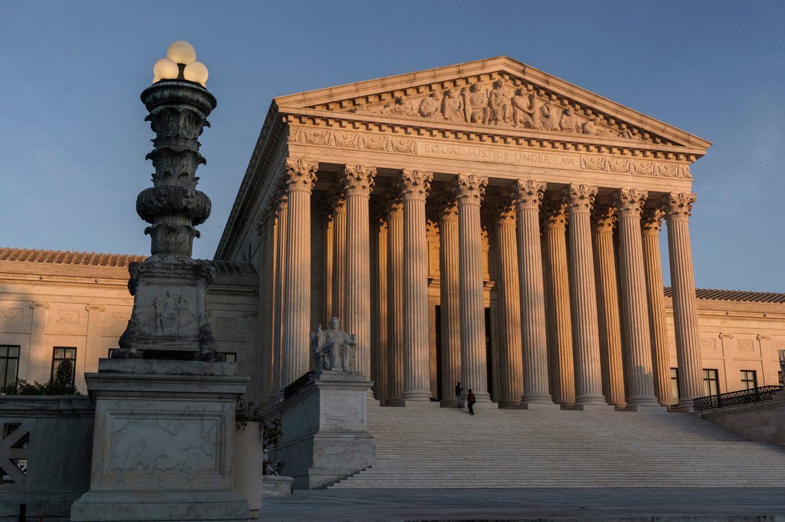 FILE - In this Nov. 6, 2020, file photo the Supreme Court is seen as sundown in Washington. The Supreme Court rejected on Dec. 11,a lawsuit backed by President Donald Trump to overturn Joe Bidens election victory, ending a desperate attempt to get legal issues rejected by state and federal judges before the nations highest court. (AP Photo/J. Scott Applewhite, File) FILE - In this Nov. 6, 2020, file photo the Supreme Court is seen as sundown in Washington. The Supreme Court rejected on Dec. 11,a lawsuit backed by President Donald Trump to overturn Joe Bidens election victory, ending a desperate attempt to get legal issues rejected by state and federal judges before the nations highest court. (AP Photo/J. Scott Applewhite, File)