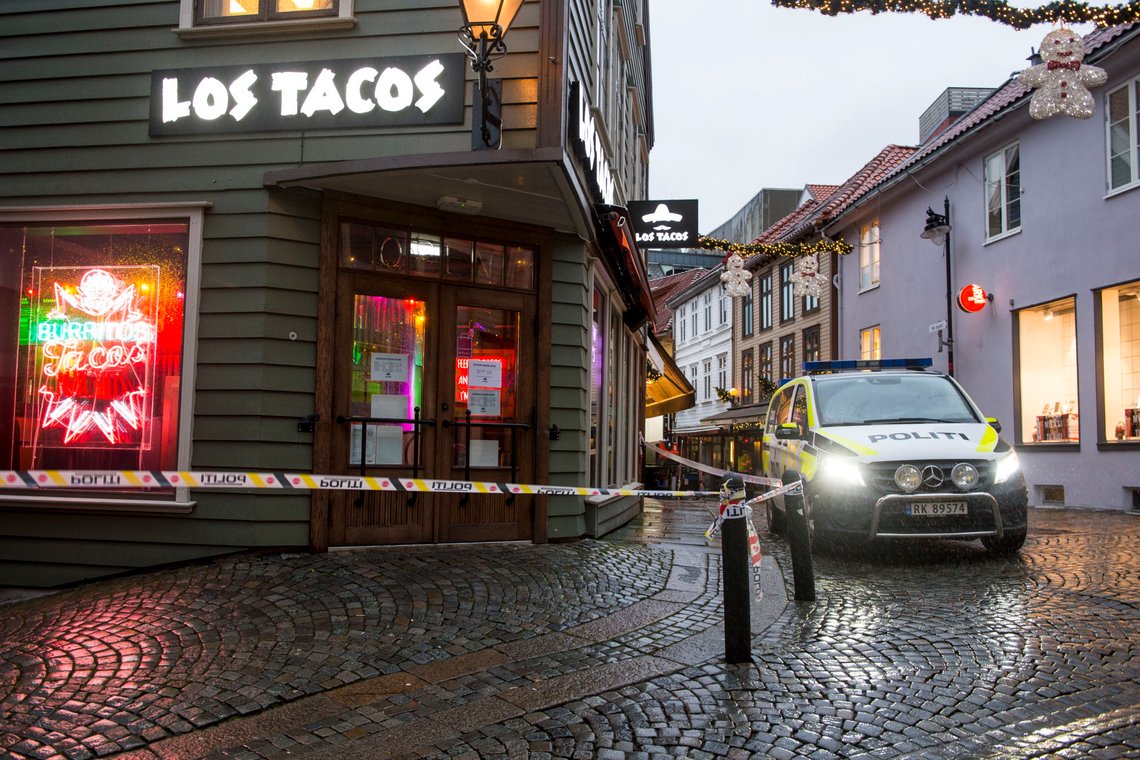Stavanger 20201218.
En mann ble skutt inne på resturanten Los Tacos i Stavanger. To menn er siktet.
Foto: Carina Johansen / NTB Stavanger 20201218.
En mann ble skutt inne på resturanten Los Tacos i Stavanger. To menn er siktet.
Foto: Carina Johansen / NTB