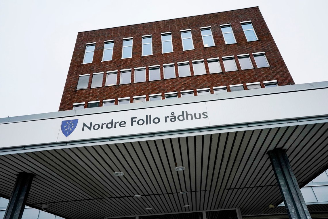SKI 20210122.
Nordre Follo rådhus. Det er oppdaget en mutert versjon av korona-viruset i Nordre Follo kommune.
Foto: Lise Åserud / NTB SKI 20210122.
Nordre Follo rådhus. Det er oppdaget en mutert versjon av korona-viruset i Nordre Follo kommune.
Foto: Lise Åserud / NTB