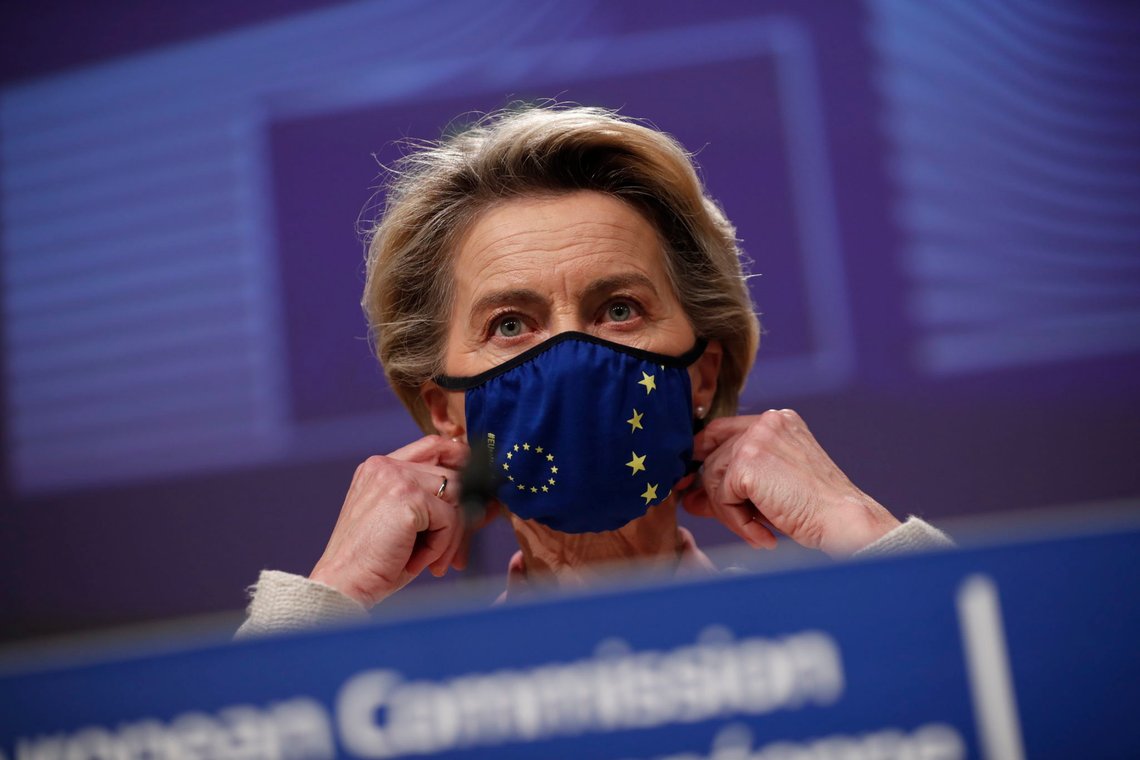 FILE - In this Thursday, Dec. 24, 2020 file photo, European Commission President Ursula von der Leyen prepares to address a media conference on Brexit negotiations at EU headquarters in Brussels. Eleven months after Britains formal departure from the EU, Brexit becomes a fact of daily life on Friday, Jan. 1, 2021. Brexit marks the end of an awkward relationship. Britain joined the then-European Economic Community in 1973, but never fully embraced the bloc's project of ever-closer integration. (AP Photo/Francisco Seco, file) FILE - In this Thursday, Dec. 24, 2020 file photo, European Commission President Ursula von der Leyen prepares to address a media conference on Brexit negotiations at EU headquarters in Brussels. Eleven months after Britains formal departure from the EU, Brexit becomes a fact of daily life on Friday, Jan. 1, 2021. Brexit marks the end of an awkward relationship. Britain joined the then-European Economic Community in 1973, but never fully embraced the bloc's project of ever-closer integration. (AP Photo/Francisco Seco, file)