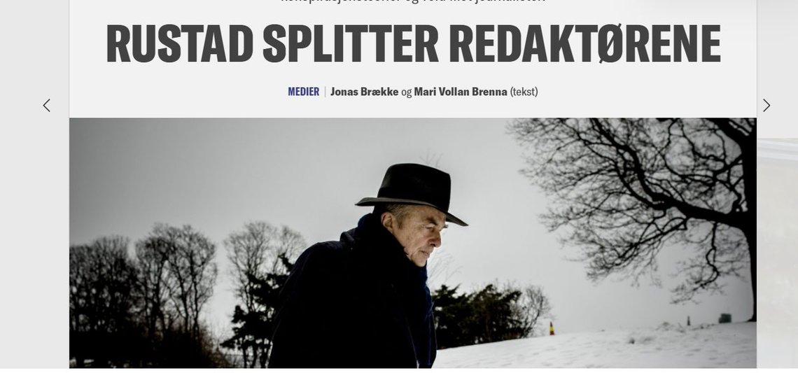 Klassekampens oppslag torsdag 4. februar fikk ingen kommentar av Hans Rustad. Hans svar kommer her. Skjermdump.: Klassekampen Klassekampens oppslag torsdag 4. februar fikk ingen kommentar av Hans Rustad. Hans svar kommer her. Skjermdump.: Klassekampen