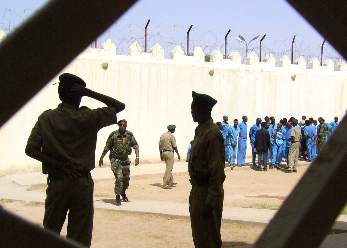 Prison warders stand guard in Somaliland's new maximum security prison, Hargeisa, Tuesday, March 29, 2011, refurbished with money provided by the U.N. Officials hope the facility may be able to start taking Somali pirates convicted in other countries. (AP Photo/ Katharine Houreld) Prison warders stand guard in Somaliland's new maximum security prison, Hargeisa, Tuesday, March 29, 2011, refurbished with money provided by the U.N. Officials hope the facility may be able to start taking Somali pirates convicted in other countries. (AP Photo/ Katharine Houreld)