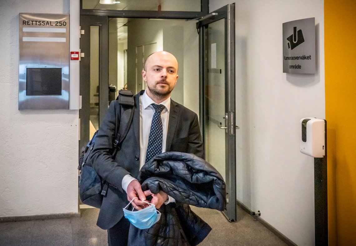 Oslo 20210205.
Advokat Andreas Berg Fevang er forsvarer for en 16 år gammel syrisk gutt som er pågrepet og siktet for forberedelser til terrorhandling. Fredag ettermiddag ble gutten fremstilt for fengsling i Oslo Tingrett.
Foto: Ole Berg-Rusten / NTB Oslo 20210205.
Advokat Andreas Berg Fevang er forsvarer for en 16 år gammel syrisk gutt som er pågrepet og siktet for forberedelser til terrorhandling. Fredag ettermiddag ble gutten fremstilt for fengsling i Oslo Tingrett.
Foto: Ole Berg-Rusten / NTB