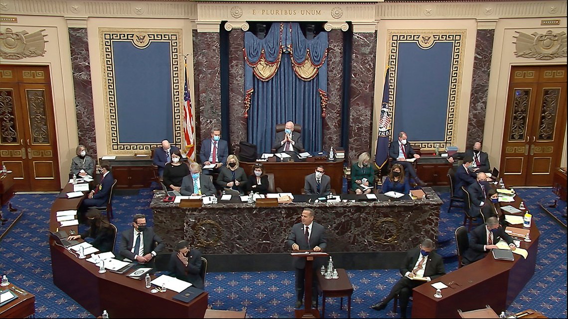 In this image from video,House impeachment manager Rep. David Cicilline, D-R.I., speaks during the second impeachment trial of former President Donald Trump in the Senate at the U.S. Capitol in Washington, Tuesday, Feb. 9, 2021. (Senate Television via AP) In this image from video,House impeachment manager Rep. David Cicilline, D-R.I., speaks during the second impeachment trial of former President Donald Trump in the Senate at the U.S. Capitol in Washington, Tuesday, Feb. 9, 2021. (Senate Television via AP)