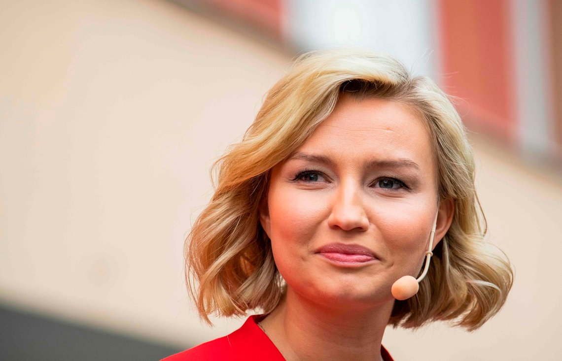 Ebba Busch Thor, leader of the Christian Democrats Party in Sweden is pictured during a rally of the Alliansen and all its leaders in Uppsala on September 6, 2018, as part of the election campaign before the September 9 general election. - The alliance consists of the Moderate Party, the Centre Party, Liberals and Christian Democrats (Photo by Jonathan NACKSTRAND / AFP) Ebba Busch Thor, leader of the Christian Democrats Party in Sweden is pictured during a rally of the Alliansen and all its leaders in Uppsala on September 6, 2018, as part of the election campaign before the September 9 general election. - The alliance consists of the Moderate Party, the Centre Party, Liberals and Christian Democrats (Photo by Jonathan NACKSTRAND / AFP)