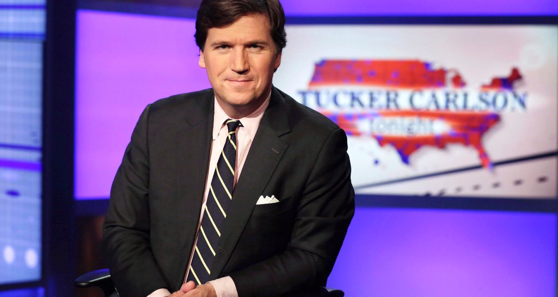 FILE - Tucker Carlson, host of "Tucker Carlson Tonight," poses for photos in a Fox News Channel studio on March 2, 2017, in New York. Carlson's belittling of a reporter for The New York Times this week for publicly discussing how she had been harassed reveals both a toxic online culture and bad blood between the newspaper, Fox News Channel and its most popular personality. (AP Photo/Richard Drew, File) FILE - Tucker Carlson, host of "Tucker Carlson Tonight," poses for photos in a Fox News Channel studio on March 2, 2017, in New York. Carlson's belittling of a reporter for The New York Times this week for publicly discussing how she had been harassed reveals both a toxic online culture and bad blood between the newspaper, Fox News Channel and its most popular personality. (AP Photo/Richard Drew, File)