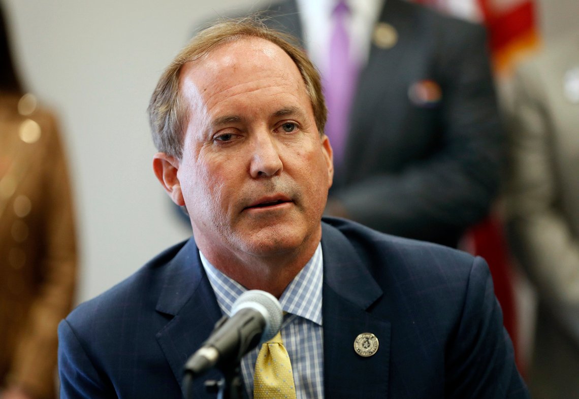 Texas Attorney General Ken Paxton speaks at the Austin Police Association on Thursday Sept. 10, 2020. Twitter has filed a lawsuit against the Texas Attorney General. The social media company claims the Republican used his office to retaliate against it for banning the account of former President Donald Trump following the riot at the U.S. Capitol last year. Days after the deadly riot, Paxton announced an investigation into Twitter and four other major technology companies for what he called the seemingly coordinated de-platforming of the president. Twitter responded Monday, March 8, 2021 with a federal lawsuit claiming Paxton is seeking to punish it for taking Trumps account offline. (Jay Janner/Austin American-Statesman via AP) Texas Attorney General Ken Paxton speaks at the Austin Police Association on Thursday Sept. 10, 2020. Twitter has filed a lawsuit against the Texas Attorney General. The social media company claims the Republican used his office to retaliate against it for banning the account of former President Donald Trump following the riot at the U.S. Capitol last year. Days after the deadly riot, Paxton announced an investigation into Twitter and four other major technology companies for what he called the seemingly coordinated de-platforming of the president. Twitter responded Monday, March 8, 2021 with a federal lawsuit claiming Paxton is seeking to punish it for taking Trumps account offline. (Jay Janner/Austin American-Statesman via AP)
