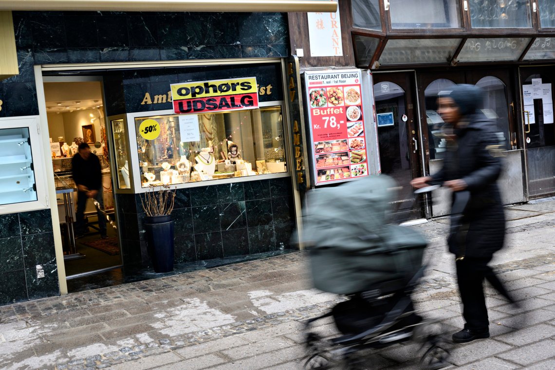 Shops and stores reopen on a pedestrian street in the center of Copenhagen, Denmark, Monday March 1, 2021. After several months of closure because of the coronavirus, shops are reopening for the first time to allow retailers to rebuild their businesses. (Philip Davali / Ritzau Scanpix) Shops and stores reopen on a pedestrian street in the center of Copenhagen, Denmark, Monday March 1, 2021. After several months of closure because of the coronavirus, shops are reopening for the first time to allow retailers to rebuild their businesses. (Philip Davali / Ritzau Scanpix)