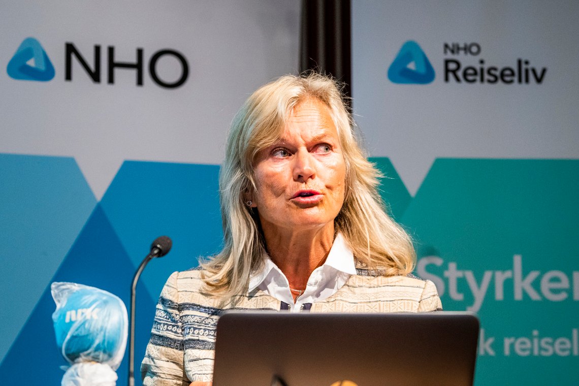 Oslo 20200811.
Administrerende direktør i NHO Reiseliv Kristin Krohn Devold under NHO Reiselivs frokostmøte i NHO-bygget på Majorstuen i Oslo tirsdag.
Foto: Håkon Mosvold Larsen / NTB Oslo 20200811.
Administrerende direktør i NHO Reiseliv Kristin Krohn Devold under NHO Reiselivs frokostmøte i NHO-bygget på Majorstuen i Oslo tirsdag.
Foto: Håkon Mosvold Larsen / NTB