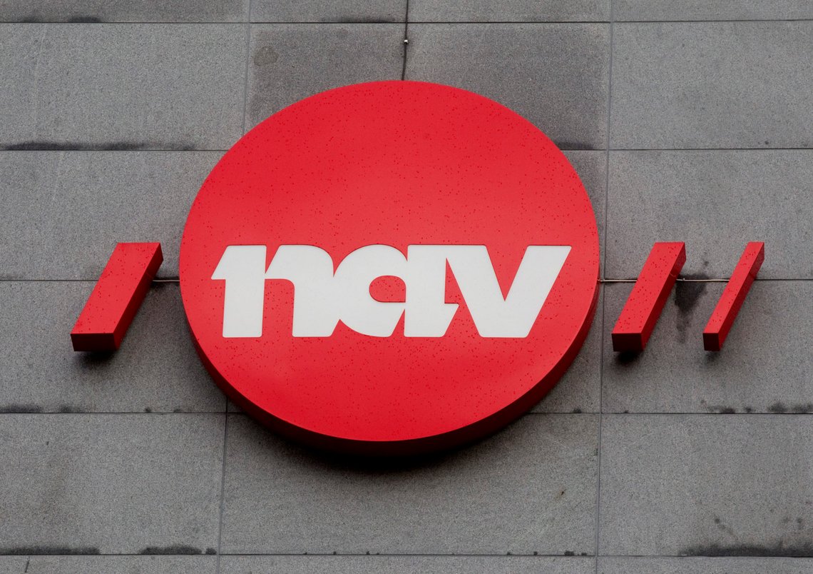 OSLO 20101103.
Logo NAV, Arbeids- og velferdsforvaltningen. Eksteriør.
Foto: Morten Holm / NTB OSLO 20101103.
Logo NAV, Arbeids- og velferdsforvaltningen. Eksteriør.
Foto: Morten Holm / NTB