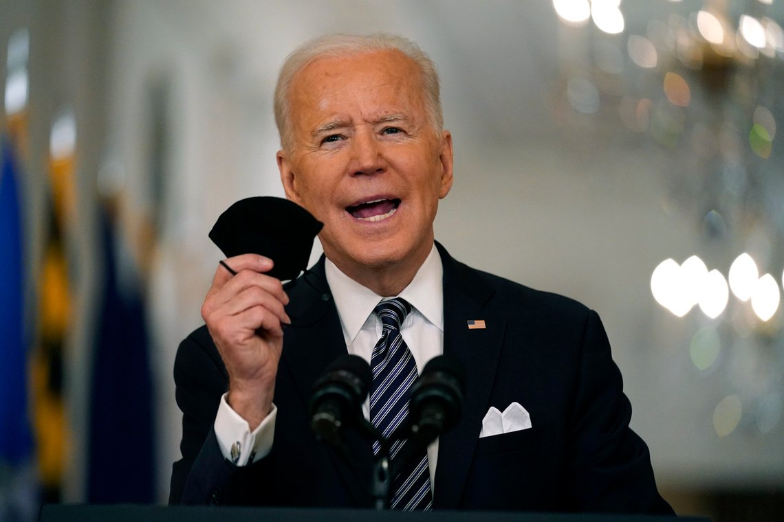 President Joe Biden speaks about the COVID-19 pandemic during a prime-time address from the East Room of the White House, Thursday, March 11, 2021, in Washington. (AP Photo/Andrew Harnik) President Joe Biden speaks about the COVID-19 pandemic during a prime-time address from the East Room of the White House, Thursday, March 11, 2021, in Washington. (AP Photo/Andrew Harnik)