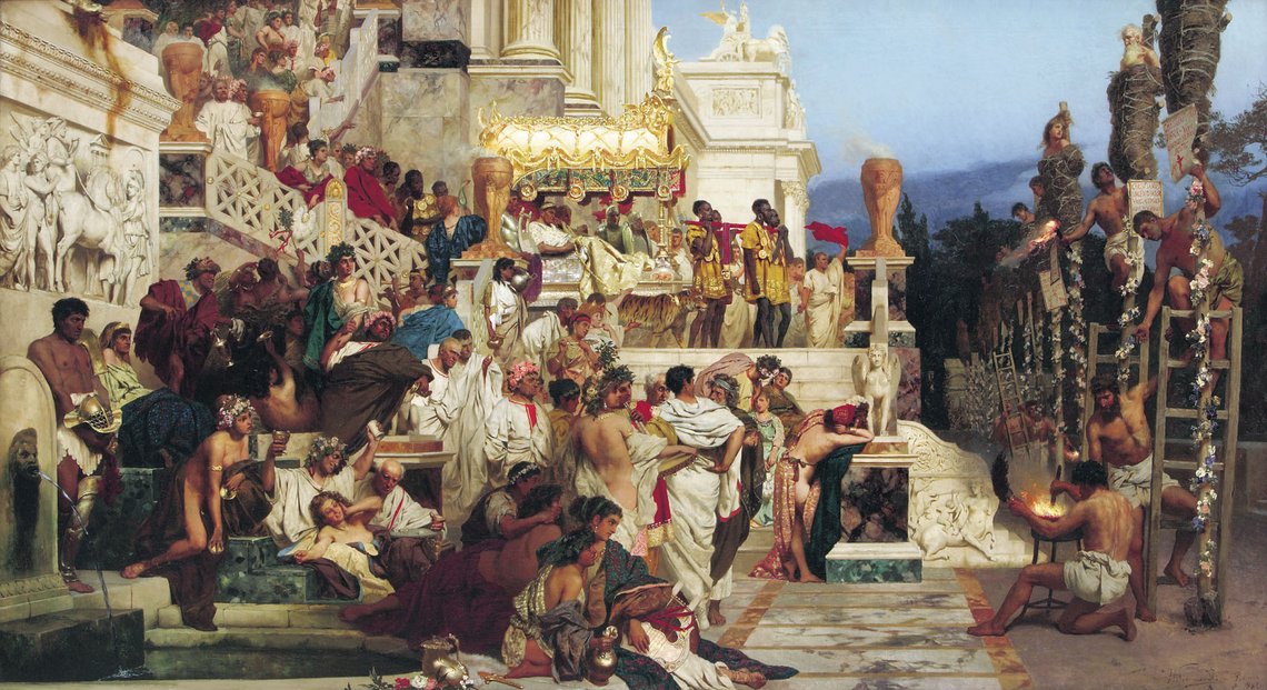 Henryk Siemiradzki Nero's Torches (Leading Light of Christianity)
Date: 1876 Henryk Siemiradzki Nero's Torches (Leading Light of Christianity)
Date: 1876