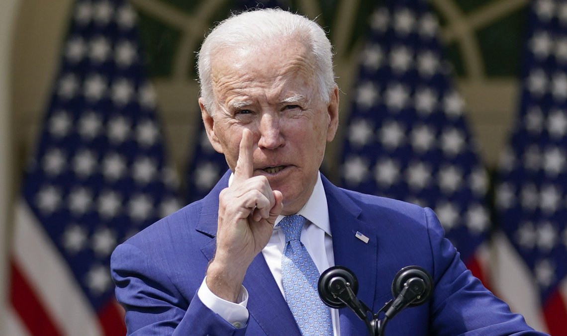 President Joe Biden gestures as he speaks about gun violence prevention in the Rose Garden at the White House, Thursday, April 8, 2021, in Washington. (AP Photo/Andrew Harnik) President Joe Biden gestures as he speaks about gun violence prevention in the Rose Garden at the White House, Thursday, April 8, 2021, in Washington. (AP Photo/Andrew Harnik)