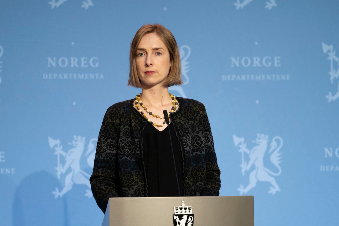 Oslo 20210106.
Næringsminister Iselin Nybø på pressekonferanse om koronasituasjonen.
Foto: Torstein Bøe / NTB Oslo 20210106.
Næringsminister Iselin Nybø på pressekonferanse om koronasituasjonen.
Foto: Torstein Bøe / NTB