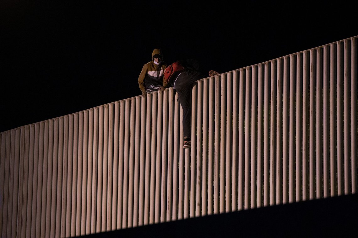 Migrants cross into the Spanish enclave of Ceuta, near the border of Morocco and Spain, early Wednesday, May 19, 2021. Spain deployed its military to the Moroccan border Tuesday as thousands of migrants jumped fences or swam onto European soil for the second day in a row after Rabat loosened border controls amid a deepening diplomatic spat. Morocco's loosened border watch came after Spain decided to grant entry for medical treatment to the chief of a militant group that fights for the independence of Western Sahara. Morocco annexed the sprawling region on the west coast of Africa in 1975. (AP Photo/Bernat Armangue) Migrants cross into the Spanish enclave of Ceuta, near the border of Morocco and Spain, early Wednesday, May 19, 2021. Spain deployed its military to the Moroccan border Tuesday as thousands of migrants jumped fences or swam onto European soil for the second day in a row after Rabat loosened border controls amid a deepening diplomatic spat. Morocco's loosened border watch came after Spain decided to grant entry for medical treatment to the chief of a militant group that fights for the independence of Western Sahara. Morocco annexed the sprawling region on the west coast of Africa in 1975. (AP Photo/Bernat Armangue)