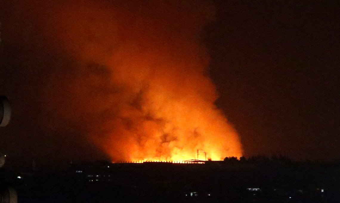 Smoke rises after an Israeli forces strike in Gaza in Gaza City, Monday, May 10, 2021. (AP Photo/Hatem Moussa) Smoke rises after an Israeli forces strike in Gaza in Gaza City, Monday, May 10, 2021. (AP Photo/Hatem Moussa)