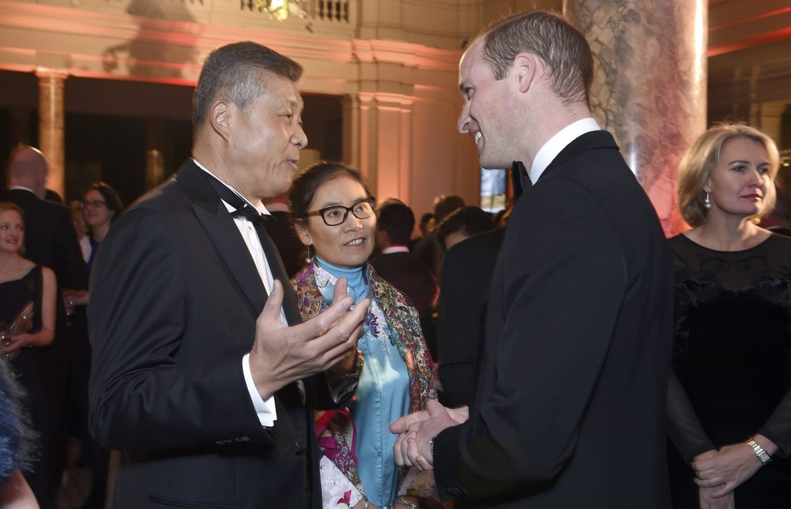 FILE - In this Nov. 30, 2016 file photo, Chinese Ambassador to the United Kingdom, Liu Xiaoming, left, speaks with Britain's Prince William, Duke of Cambridge during the Tusk Conservation Awards at Victoria and Albert Museum in London. Liu Xiaoming, who recently stepped down as Chinas ambassador to the United Kingdom,1 is one of the partys most successful foot soldiers on this evolving online battlefield. He joined Twitter in Oct. 2019, as scores of Chinese diplomats surged onto Twitter and Facebook, which are both banned in China. (Stuart C. Wilson/Pool Photo via AP, File) FILE - In this Nov. 30, 2016 file photo, Chinese Ambassador to the United Kingdom, Liu Xiaoming, left, speaks with Britain's Prince William, Duke of Cambridge during the Tusk Conservation Awards at Victoria and Albert Museum in London. Liu Xiaoming, who recently stepped down as Chinas ambassador to the United Kingdom,1 is one of the partys most successful foot soldiers on this evolving online battlefield. He joined Twitter in Oct. 2019, as scores of Chinese diplomats surged onto Twitter and Facebook, which are both banned in China. (Stuart C. Wilson/Pool Photo via AP, File)