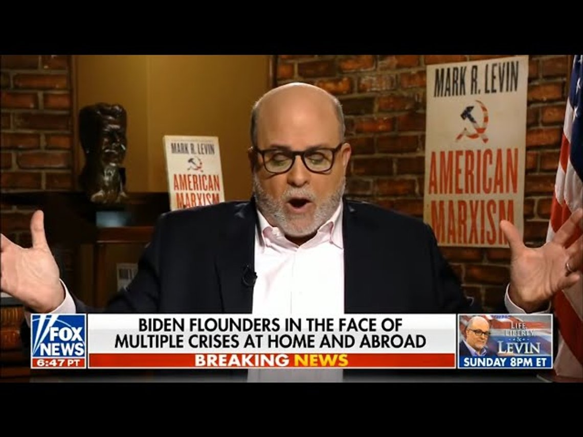 Mark Levin i torsdagens Hannity show på Hannity. Skjermdump: YouTube/Fox News Mark Levin i torsdagens Hannity show på Hannity. Skjermdump: YouTube/Fox News