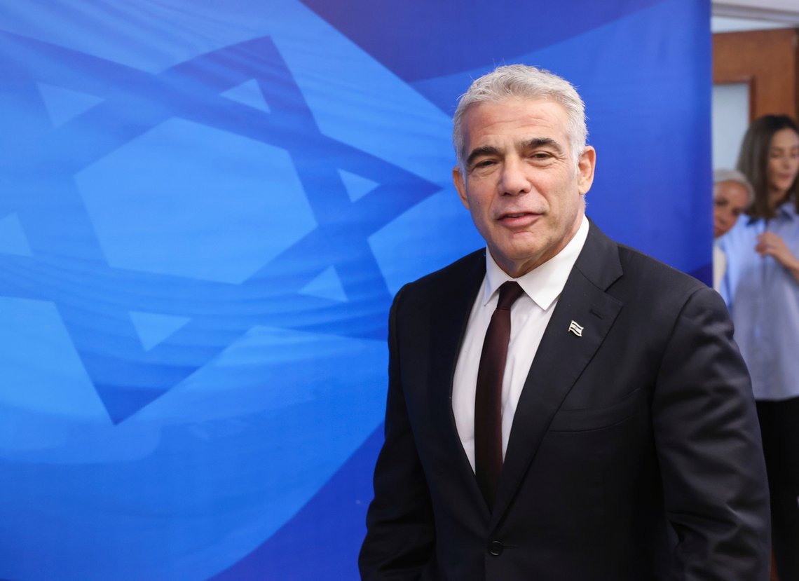 Israels utenriksminister Yair Lapid. Foto: AP / NTB Israels utenriksminister Yair Lapid. Foto: AP / NTB
