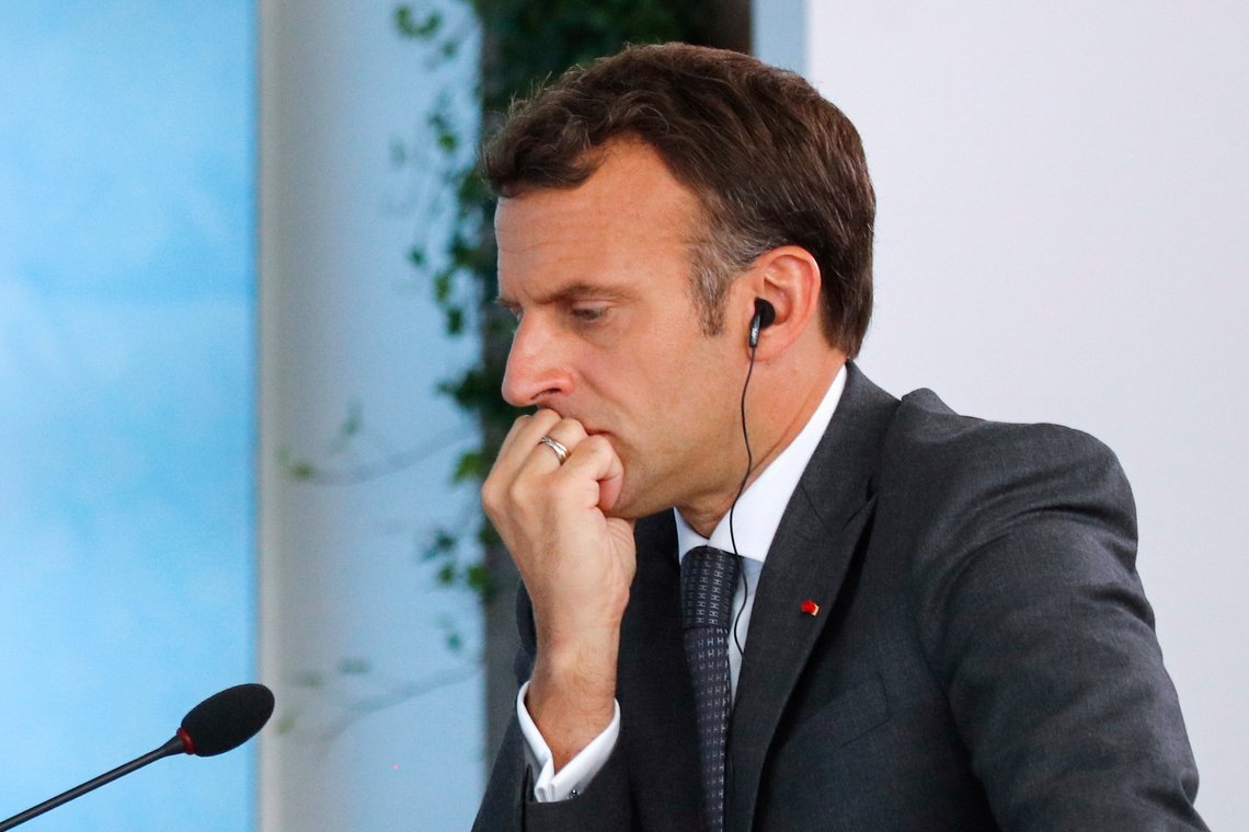 Frankrikes president Emmanuel Macron. Phil Noble/Pool via AP / NTB Frankrikes president Emmanuel Macron. Phil Noble/Pool via AP / NTB