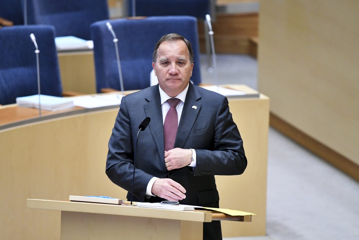 Statsminister Stefan Löfven (S) i Riksdagen. Foto: Henrik Montgomery, TT / NTB Statsminister Stefan Löfven (S) i Riksdagen. Foto: Henrik Montgomery, TT / NTB