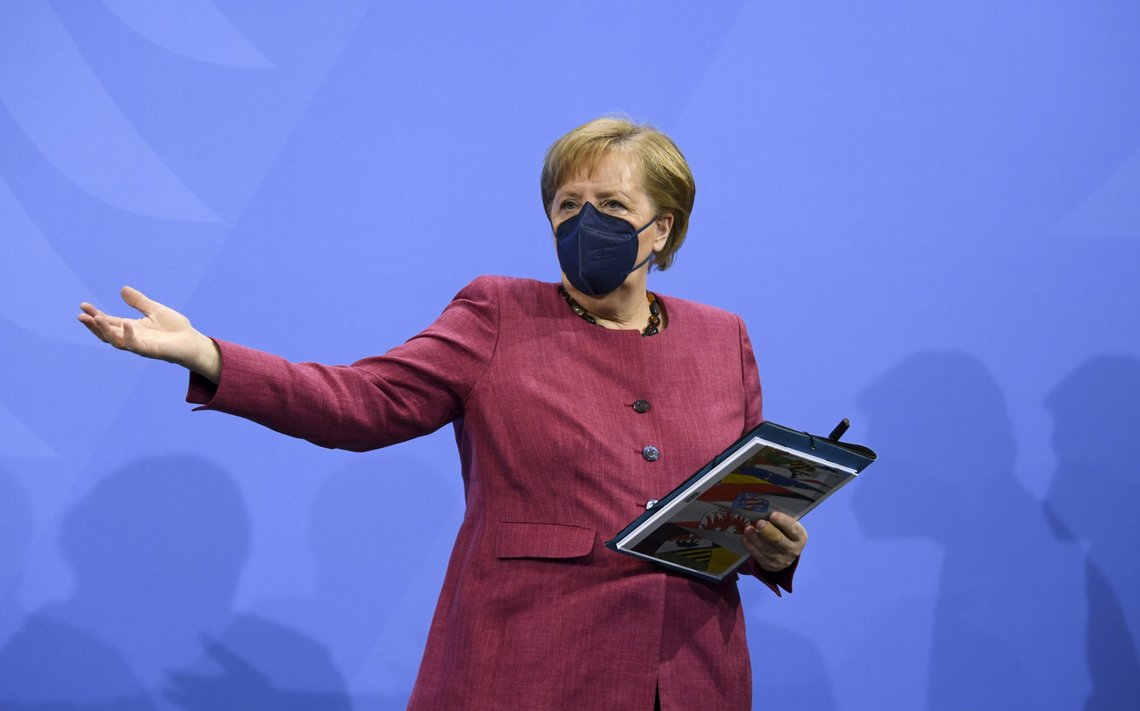 Tysklands statsminister Angela Merkel, her etter en pressekonferanse i Berlin onsdag. Foto: Annegret Hilse / AP / NTB Tysklands statsminister Angela Merkel, her etter en pressekonferanse i Berlin onsdag. Foto: Annegret Hilse / AP / NTB