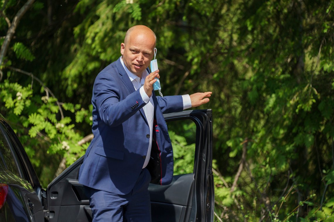 Sp-leder Trygve Slagsvold Vedum besøkte sin lokale skole i sin landsmøtetale. Foto: Torstein Bøe / NTB Sp-leder Trygve Slagsvold Vedum besøkte sin lokale skole i sin landsmøtetale. Foto: Torstein Bøe / NTB