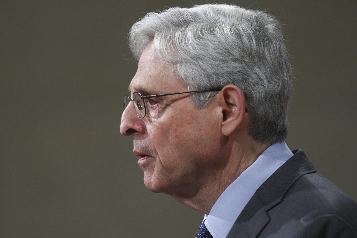 U.S. Attorney General Merrick Garland speaks about voting rights at the Justice Department in Washington, on Friday, June 11, 2021. (Tom Brenner/The New York Times via AP, Pool) U.S. Attorney General Merrick Garland speaks about voting rights at the Justice Department in Washington, on Friday, June 11, 2021. (Tom Brenner/The New York Times via AP, Pool)
