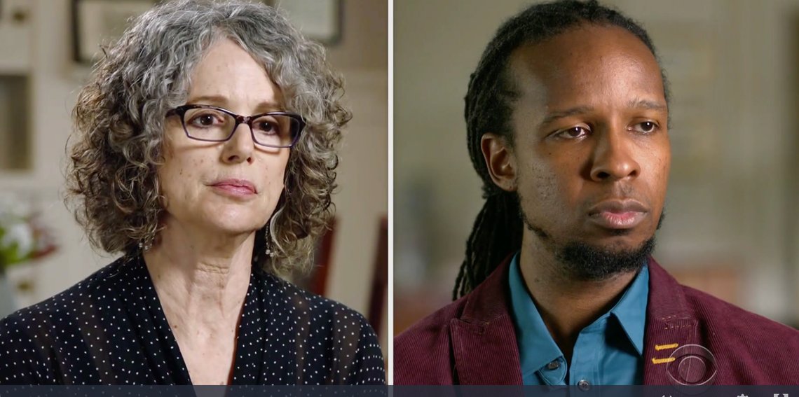 To av ideologene/profetene for kritisk raseteori, som er et annet ord for anti-hvit rasisme: Robin DIAngelo og Ibram X Kendi. To av ideologene/profetene for kritisk raseteori, som er et annet ord for anti-hvit rasisme: Robin DIAngelo og Ibram X Kendi.