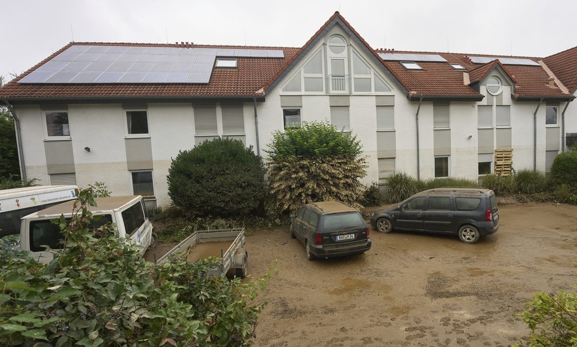 Tolv beboere på dette hjemmet for funksjonshemmede i byen Sinzig er blant dem som har omkommet under storflommen i Tyskland. Foto: Thomas Frey, AP-NTB. Tolv beboere på dette hjemmet for funksjonshemmede i byen Sinzig er blant dem som har omkommet under storflommen i Tyskland. Foto: Thomas Frey, AP-NTB.