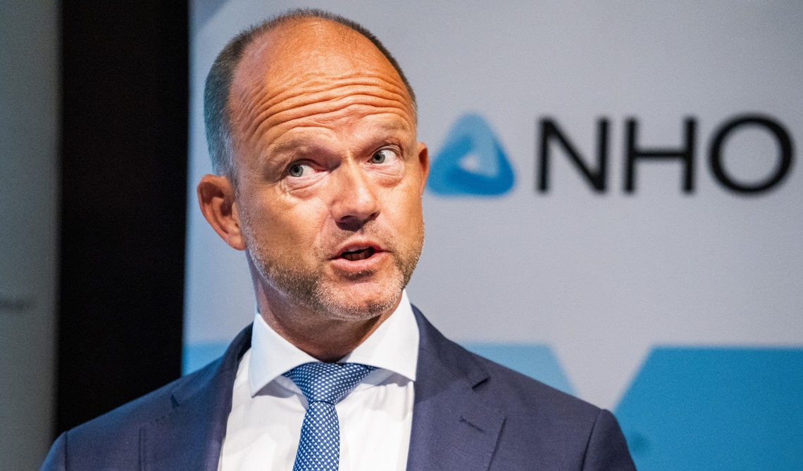Oslo 20200811.
Administrerende direktør Ole Erik Almlid i NHO innleder under NHO Reiselivs frokostmøte i NHO-bygget på Majorstuen i Oslo tirsdag.
Foto: Håkon Mosvold Larsen / NTB Oslo 20200811.
Administrerende direktør Ole Erik Almlid i NHO innleder under NHO Reiselivs frokostmøte i NHO-bygget på Majorstuen i Oslo tirsdag.
Foto: Håkon Mosvold Larsen / NTB