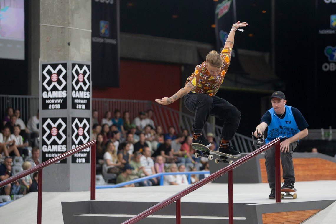 Den nederlandske skateboarderen Candy Jacobs måtte streike for å få ett kvarter med frisk luft under sin koronaisolasjon under OL. Foto: Fredrik Hagen / NTB Den nederlandske skateboarderen Candy Jacobs måtte streike for å få ett kvarter med frisk luft under sin koronaisolasjon under OL. Foto: Fredrik Hagen / NTB