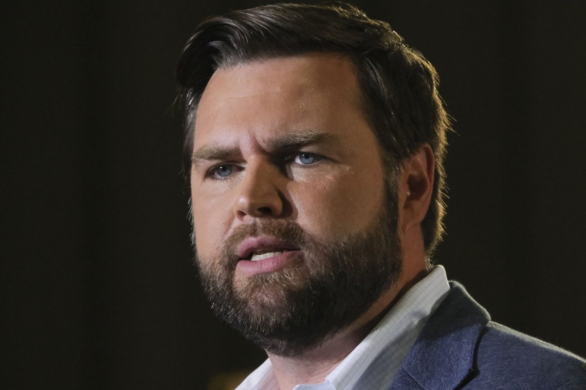 JD Vance, the venture capitalist and author of "Hillbilly Elegy", addresses a rally Thursday, July 1, 2021, in Middletown, Ohio, where he announced he is joining the crowded Republican race for the Ohio U.S. Senate seat being left by Rob Portman. (AP Photo/Jeff Dean) JD Vance, the venture capitalist and author of "Hillbilly Elegy", addresses a rally Thursday, July 1, 2021, in Middletown, Ohio, where he announced he is joining the crowded Republican race for the Ohio U.S. Senate seat being left by Rob Portman. (AP Photo/Jeff Dean)