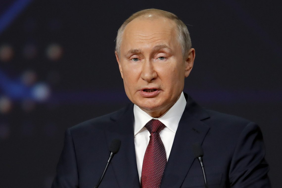 38 prosent av alle nordmenn tror Vladimir Putin er verdenslederen som utgjør den største trusselen mot verdensfreden. Foto: Dmitri Lovetsky / AP / NTB 38 prosent av alle nordmenn tror Vladimir Putin er verdenslederen som utgjør den største trusselen mot verdensfreden. Foto: Dmitri Lovetsky / AP / NTB