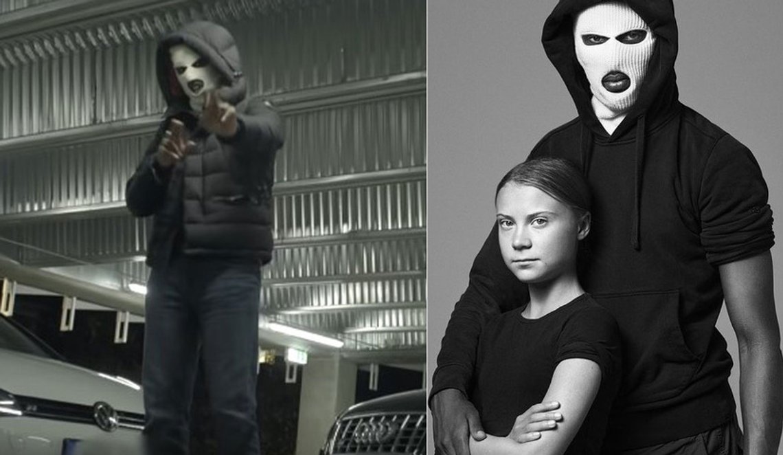 Greta Thunberg og rapperen 1. Cuz avbildet i en kampanje som skal sørge for at svenskene lar seg vaksinere mot Covid-19. Skjermdump YouTube/Instagram Greta Thunberg og rapperen 1. Cuz avbildet i en kampanje som skal sørge for at svenskene lar seg vaksinere mot Covid-19. Skjermdump YouTube/Instagram