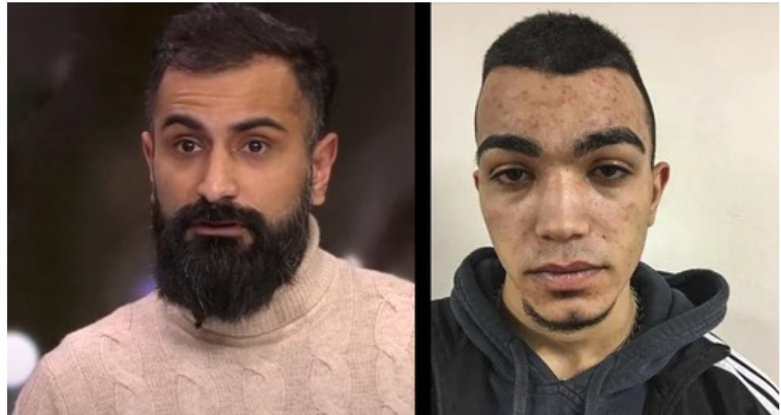 Riksdagsrepresentant Hanif Bali og den dømte voldtektsmannen, Damir Ali-Ali. Montasje: Fria Tider. Riksdagsrepresentant Hanif Bali og den dømte voldtektsmannen, Damir Ali-Ali. Montasje: Fria Tider.
