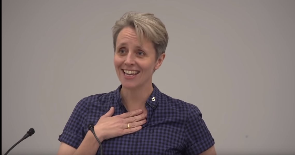 University of Sussex professor Dr Kathleen Stock. Skjermdump YouTube University of Sussex professor Dr Kathleen Stock. Skjermdump YouTube