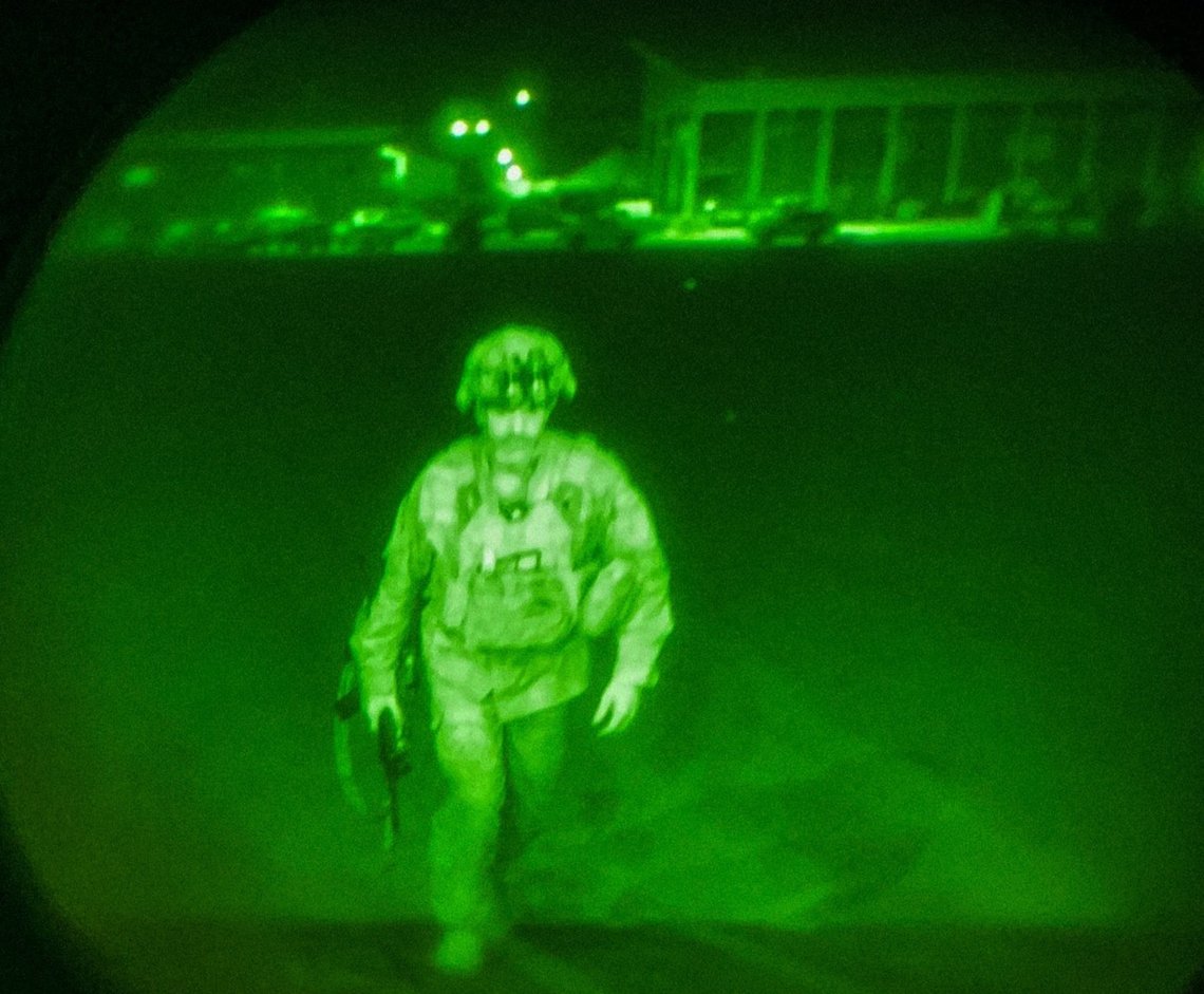 USAs siste soldat forlot Kabul flyplass natt til tirsdag. Foto: US Dept of Defense USAs siste soldat forlot Kabul flyplass natt til tirsdag. Foto: US Dept of Defense