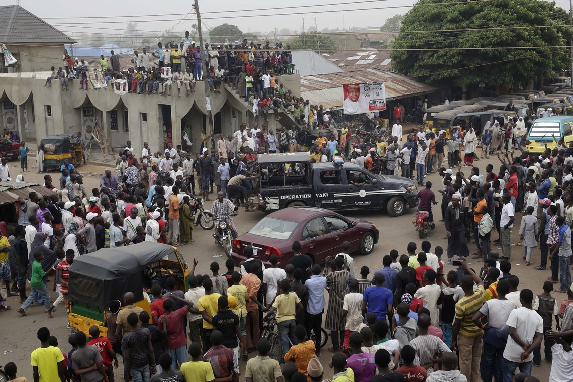 Arkivbilde fra delstaten Kaduna i Nigeria fra valget av president Muhammadu Buhari i 2015. Foto: Jerome Delay, AP-NTB. Arkivbilde fra delstaten Kaduna i Nigeria fra valget av president Muhammadu Buhari i 2015. Foto: Jerome Delay, AP-NTB.