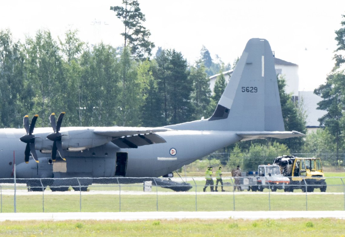 Et av Hercules-flyene som har bistått i evakueringsarbeidet, her fra Gardermoen i forrige uke. Arkivfoto: Torstein Bøe / NTB Et av Hercules-flyene som har bistått i evakueringsarbeidet, her fra Gardermoen i forrige uke. Arkivfoto: Torstein Bøe / NTB