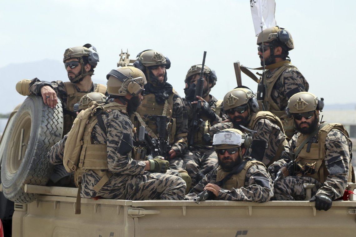 Taliban special forces fighters arrive inside the Hamid Karzai International Airport after the U.S. military's withdrawal, in Kabul, Afghanistan, Tuesday, Aug. 31, 2021. The Taliban were in full control of Kabul's airport on Tuesday, after the last U.S. plane left its runway, marking the end of America's longest war. (AP Photo/Khwaja Tawfiq Sediqi) Taliban special forces fighters arrive inside the Hamid Karzai International Airport after the U.S. military's withdrawal, in Kabul, Afghanistan, Tuesday, Aug. 31, 2021. The Taliban were in full control of Kabul's airport on Tuesday, after the last U.S. plane left its runway, marking the end of America's longest war. (AP Photo/Khwaja Tawfiq Sediqi)