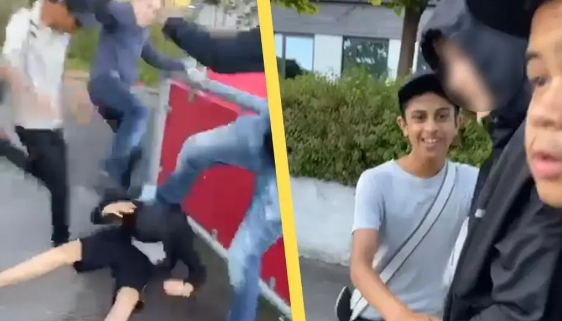 Skoleelever koser seg med litt fornedringsvold i Sverige. Men rasisme mot afrosvensker er det største problemet, hevder aktivister. Foto: Skjermdump video/Samnytt Skoleelever koser seg med litt fornedringsvold i Sverige. Men rasisme mot afrosvensker er det største problemet, hevder aktivister. Foto: Skjermdump video/Samnytt