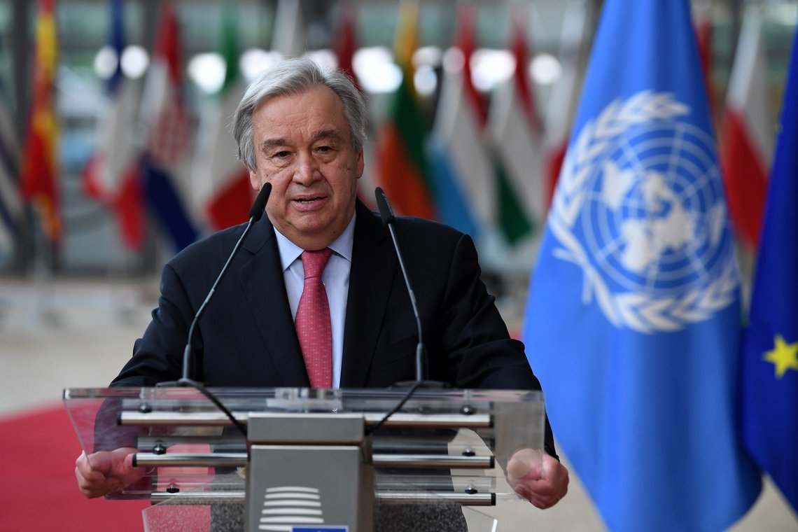 Generalsekretær António Guterres er blant dem som deltar på giverkonferansen for Afghanistan i Genève i Sveits. Arkivfoto: John Thys / Pool Photo via AP / NTB Generalsekretær António Guterres er blant dem som deltar på giverkonferansen for Afghanistan i Genève i Sveits. Arkivfoto: John Thys / Pool Photo via AP / NTB
