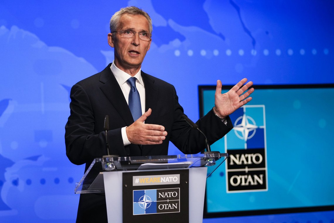 FILE - In this Friday, Aug. 20, 2021 file photo, NATO Secretary General Jens Stoltenberg gestures during an online news conference at NATO headquarters in Brussels. NATO Secretary-General Jens Stoltenberg urged China Monday, Sept. 6, 2021 to join international efforts to limit the spread of nuclear weapons amid concern that the country is rapidly developing missiles capable of carrying atomic warheads. (AP Photo/Francisco Seco, Pool, File) FILE - In this Friday, Aug. 20, 2021 file photo, NATO Secretary General Jens Stoltenberg gestures during an online news conference at NATO headquarters in Brussels. NATO Secretary-General Jens Stoltenberg urged China Monday, Sept. 6, 2021 to join international efforts to limit the spread of nuclear weapons amid concern that the country is rapidly developing missiles capable of carrying atomic warheads. (AP Photo/Francisco Seco, Pool, File)