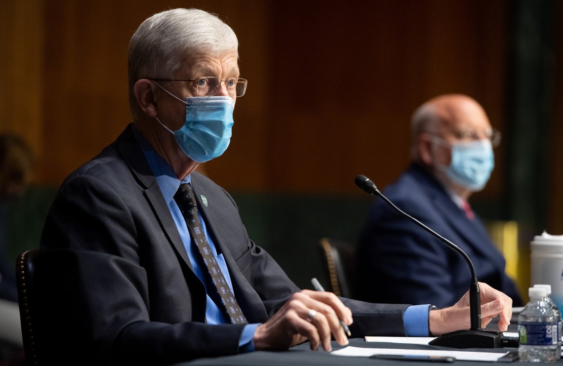 Dr. Francis Collins under en høring i US Capitol i 2020. Foto: Saul Loeb/ UPI/ Shutterstock/ NTB Dr. Francis Collins under en høring i US Capitol i 2020. Foto: Saul Loeb/ UPI/ Shutterstock/ NTB