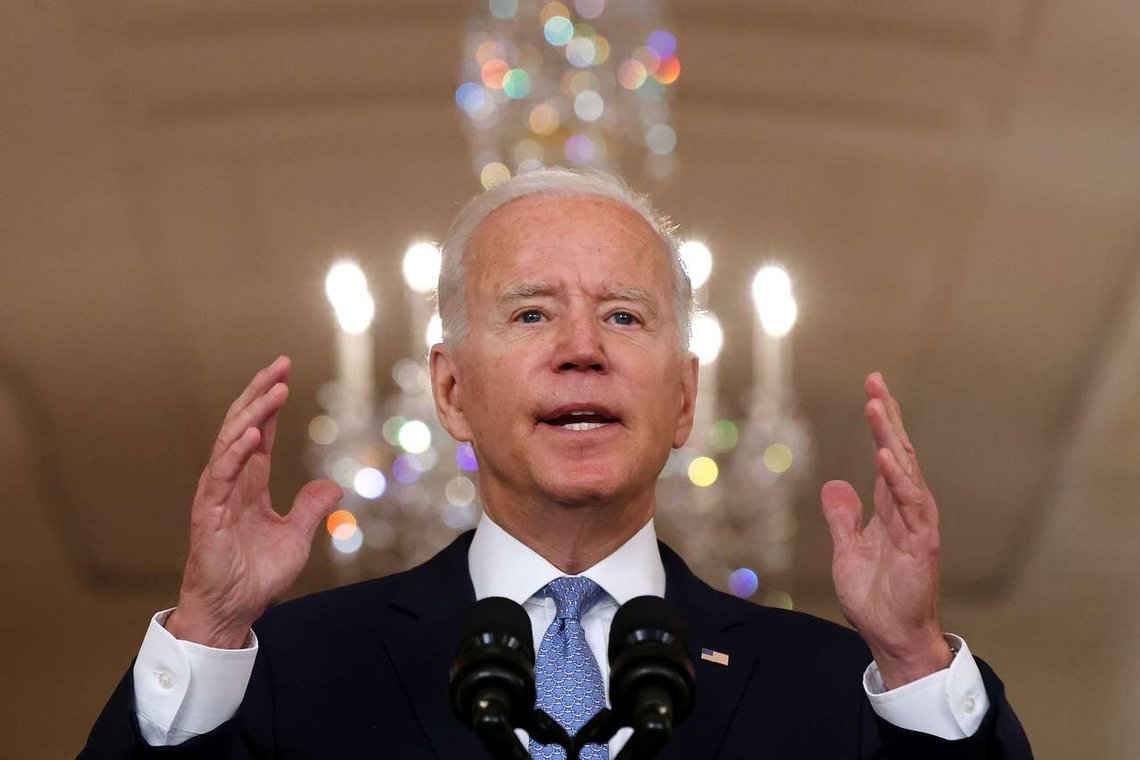 President Joe Biden taler til det amerikanske folket om den "enorme suksessen" tilbaketrekningen fra Afghanistan har vært. Foto: Chip Somodevilla /Getty Images /AFP /NTB President Joe Biden taler til det amerikanske folket om den "enorme suksessen" tilbaketrekningen fra Afghanistan har vært. Foto: Chip Somodevilla /Getty Images /AFP /NTB