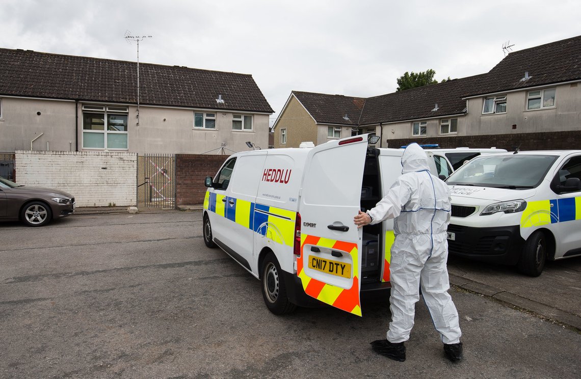 Politiet i South Wales i arbeid. Illustrasjonsfoto: Gareth Everett/ Huw Evans/ Shutterstock/ NTB Politiet i South Wales i arbeid. Illustrasjonsfoto: Gareth Everett/ Huw Evans/ Shutterstock/ NTB