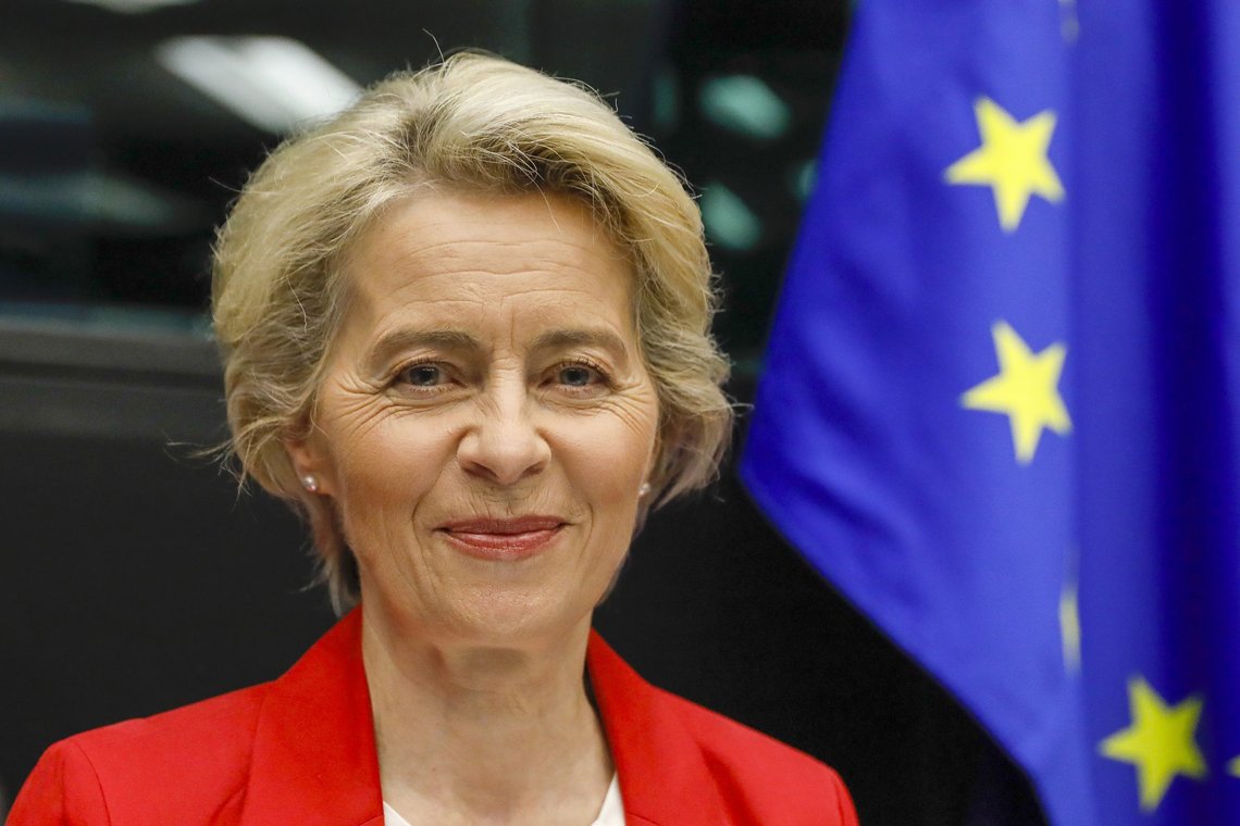 European Commission President Ursula von der Leyen arrive for the Meeting of the College of Commissioners at the European Parliament in Strasbourg, eastern France, Tuesday Sept.14 2021. European Commission President Ursula von der Leyen will deliver the 2021 State of the Union Wednesday. (Julien Warnand, Pool Photo via AP) European Commission President Ursula von der Leyen arrive for the Meeting of the College of Commissioners at the European Parliament in Strasbourg, eastern France, Tuesday Sept.14 2021. European Commission President Ursula von der Leyen will deliver the 2021 State of the Union Wednesday. (Julien Warnand, Pool Photo via AP)