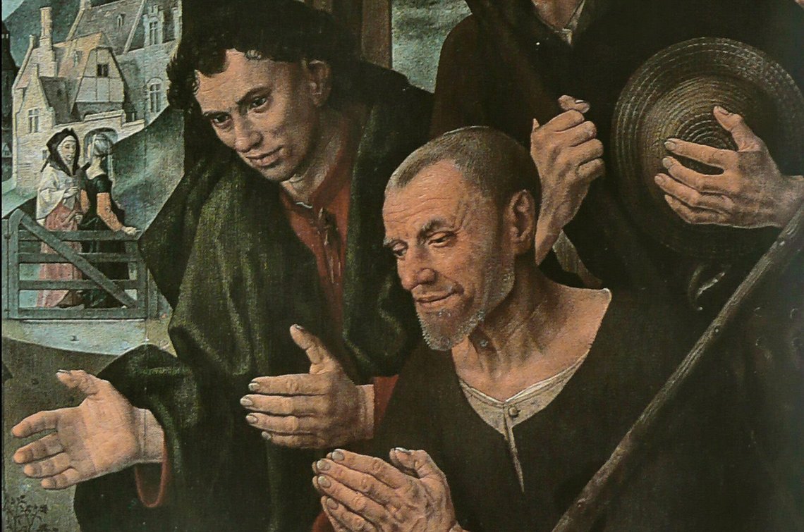 Hugo van der Goes: Portinari Triptych (detail) (1475) Hugo van der Goes: Portinari Triptych (detail) (1475)